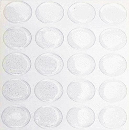IGOGO Epoxy Resin Dome Stickers - Clear or Glitter Self-Adhesive Dots for DIY Crafts, Bottle Caps, Hair Bows, Scrapbooks, Jewelry & Pendants 1 Inch