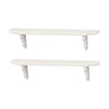 2Pcs White Dollhouse Wall Shelf, 1:12 Scale Miniature Storage Shelf for Kitchen Scene Decor Accessories