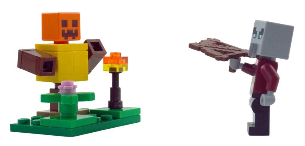LEGO Minecraft: Pillager Minifigure with Training Dummy (Ages 6+)