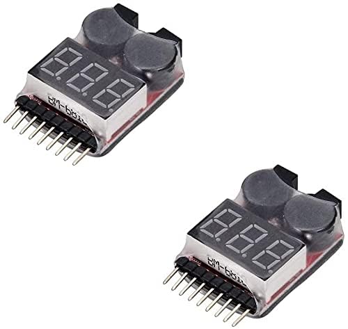 YUNIQUE Germany 2-Piece Buzzer 1S - 8S Lipo Alarm Warner Protection Checker Voltage Buzzer Beeper 1S 2S 3S