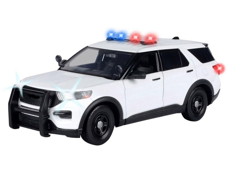 MOTORMAX 1/24 Scale 2022 Explorer Police Interceptor Utility Light & Sound 79541 White