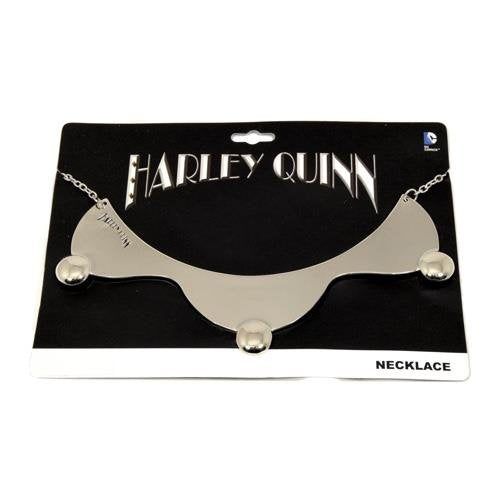 DC Comics Harley Quinn Logo Symbol Large Metal Collar Chain Necklace