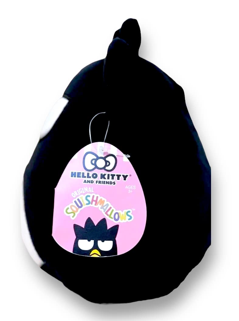 Squishmallows Official Kellytoy Sanrio Squad Squishy Stuffed Plush Toy Animal (Badtz-Maru, 7 Inches)