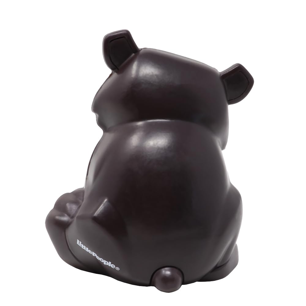 Fisher-Price Replacement Part for Collectible Little People Big ABC Animal Train Zoo Forest Playset HCL79 - Replacement Black Bear Figure Holding a