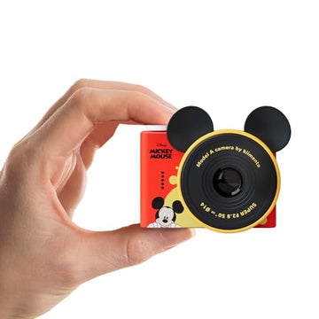kiimento Ultra-Compact Kids Digital Camera & Video Camcorder for Ages 3-5 with Selfie Lens, 32GB Memory Card, Handmade Strap - Model A (Mickey Mouse)