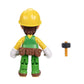Super Mario Builder Luigi 4 Inch Action Figure with Hammer