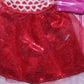 Barbie Doll Fashion Outfit - White and Red Hearts - Shirt and Shimmer / Tulle Skirt - Pink Handbag, Gold Love Necklace #DTW61