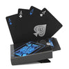 zeamas 1pc Waterproof Plastic Poker Playing Cards PET Table Games Halloween/Thanksgiving Day (Blue x Silver)