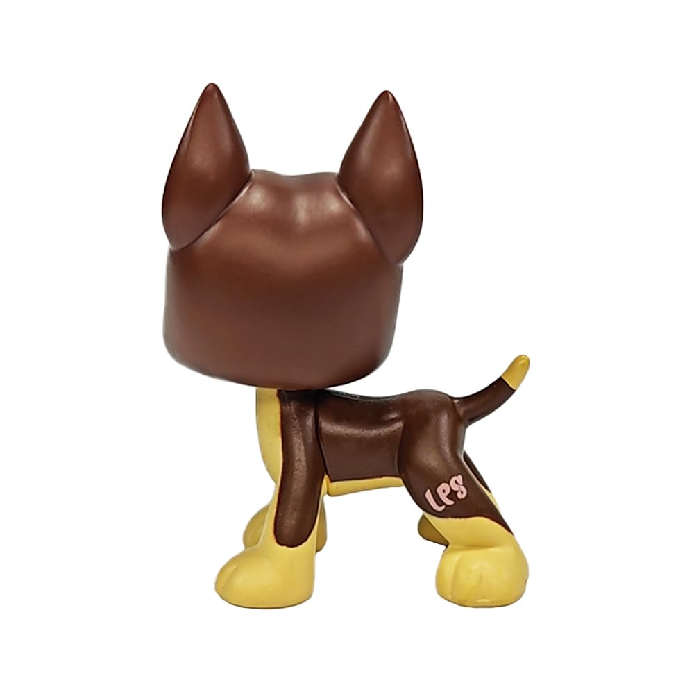 CFCLLBR #817 Mini Pet Toys Chocolate Dot Great Dane Dog Animal Figure