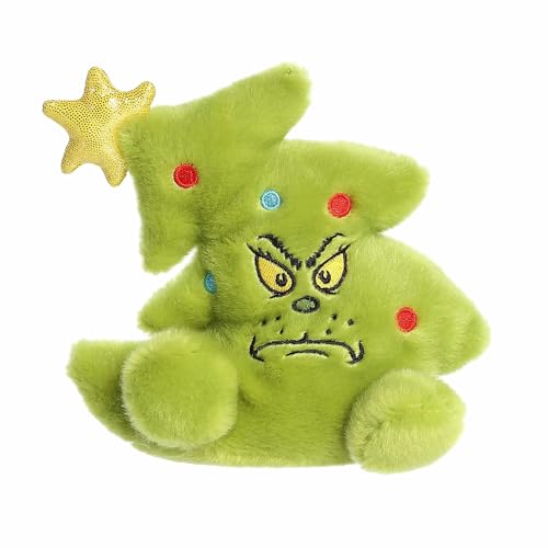 Aurora® Festive Dr. Seuss™ Grinch Tree Palm Pals™ Stuffed Animal - Officially Licensed Plush for Imaginative Play - Perfect for Holiday Decorations or