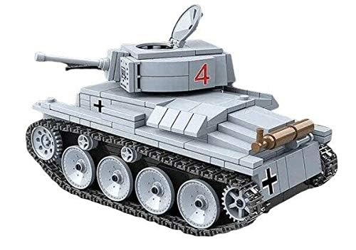 General Jim's WW2 Lt-38 Panzer Tank Building Set - German Army Panzerkampfwagen 38(t) Model, Movable Treads, Realistic Accessories, Compatible