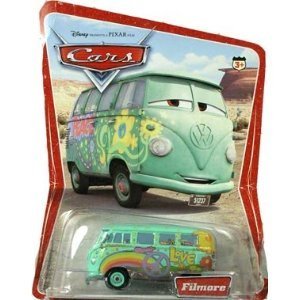 Filmore Mispelled Front and Back of Desert Scene Background Card 1:55 Scale 12 Cars Pictured on Back of Card Original 1st Issue Filmore Mattel