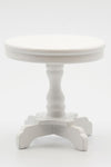 Dollhouse Miniature Round End Table (White)