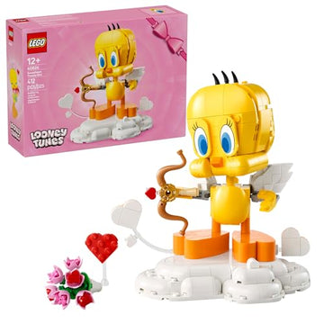 LEGO Looney Tunes Sweetheart Tweety Bird Building Toy for Adults & Kids - Tweety Figure W/Display Pedestal & Accessories for Girls & Boys, Ages 12+