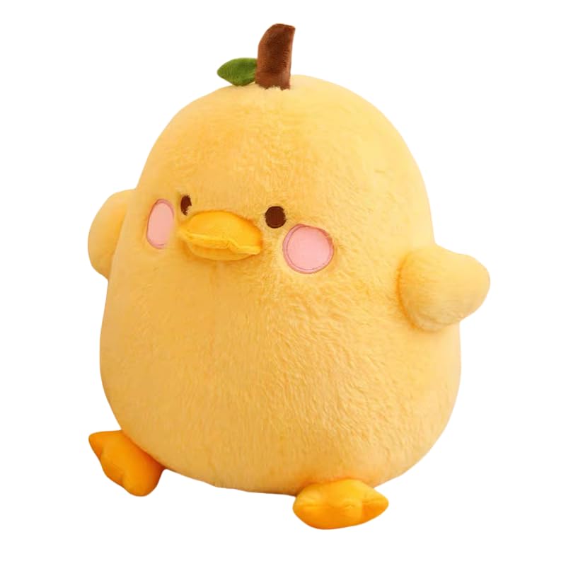 NCAIUNAE Cute Fruit Pear Duck Stuffed Animal Plush Toy Pillow - Girls and Boys Birthday Gift - 11.8" (Yellow 11.8)