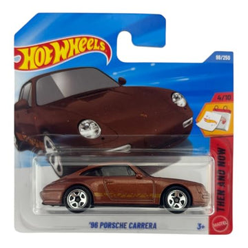 Hot Wheels '96 Porsche Carrera [Brown] Then & Now 4/10, 98/250, 1:64 Scale Diecast Toy Vehicle