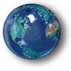 Blue Earth Marble with Natural Earth Continents, Recycled Glass, Pack of 10, 1 Inch Diameter