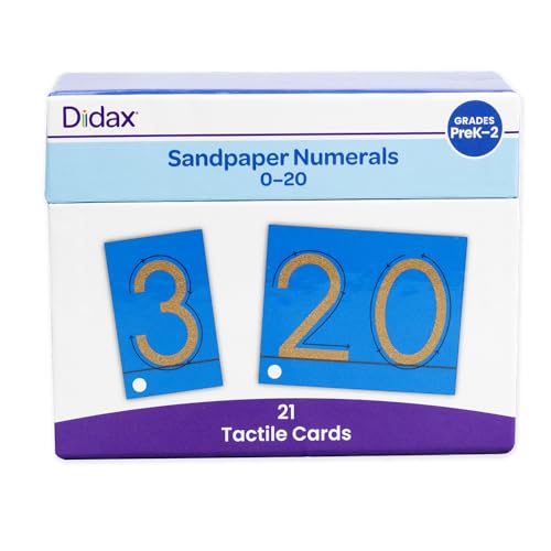 Didax Educational Resources Sandpaper numerals 0-20 Cards