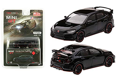New DIECAST Toys CAR MINI GT 1:64 MIJO Exclusive - 2017 Civic Type R (FK8)(LHD)(Crystal Black) - MGT00015-MJ