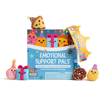 Emotional Support Pals Birthday Countdown Calendar by Relatable - Cuddly Stuffed Animals, Squishy Toys and Plushies, Great Birthday Gift for Loved