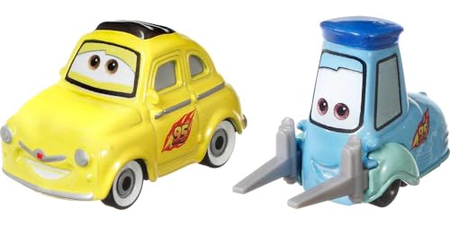 Mattel Disney and Pixar Cars 1:55 Scale Die-Cast Vehicles, Collectible Toy Cars, Luigi & Guido