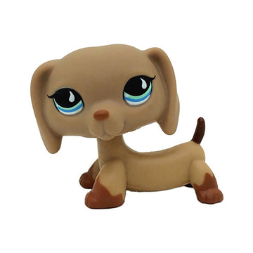 SRJLPS Brown Dachshund Puppy Dog Teardrop Eyes #518 Mini Pet Toys Animal Figure