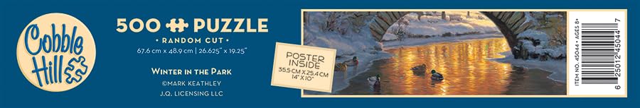 Cobble Hill 500 Piece Puzzle - Winter in the Park - Sample Poster Included