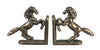 Melody Jane Dollhouse Horse Bookends Antique Brass Miniature Study Accessory