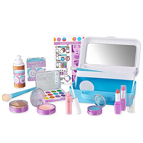 Melissa & Doug Love Your Look Pretend Makeup Kit Play Set - 16 Pieces for Mess-Free Pretend Play (Does NOT Contain Real Cosmetics)