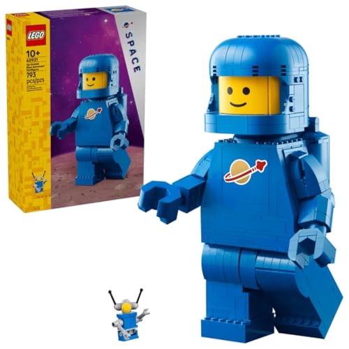 LEGO Up-Scaled Blue Astronaut Minifigure - 793-Piece Buildable Space Figure with Movable Parts, Hidden Mini Robot & Rocket, Collectible Display Gift