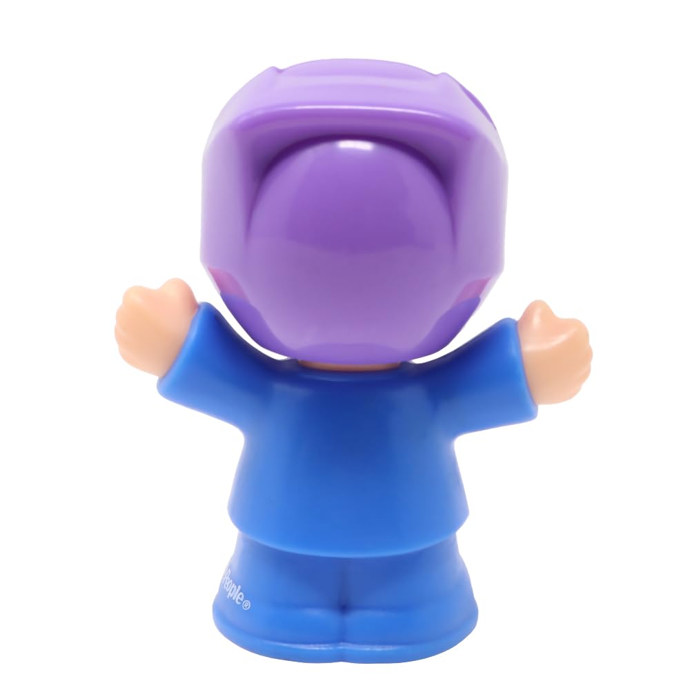 Fisher-Price Replacement Part for Collectible Little People Racer Race Car Driver Playset GTT71 - Replacement Race Car Driver Figure - Purple Helmet
