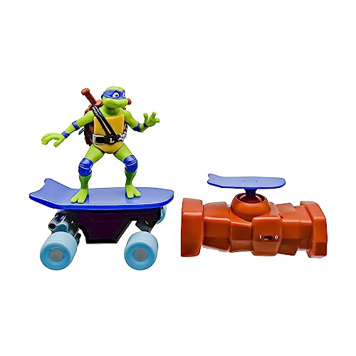 TEENAGE MUTANT NINJA Turtles Toy, Leonardo Half Pipe RC Skate Vehicle, 2.4 GHz Skateboard Controller, Mutant Mayhem TMNT Remote Control Toy for Kids