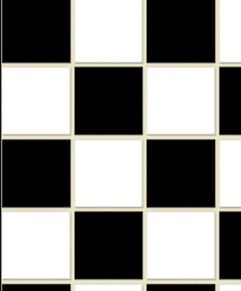 Melody Jane Dolls House Black & White Check Tile Sheet Miniature No Wax Flooring Card