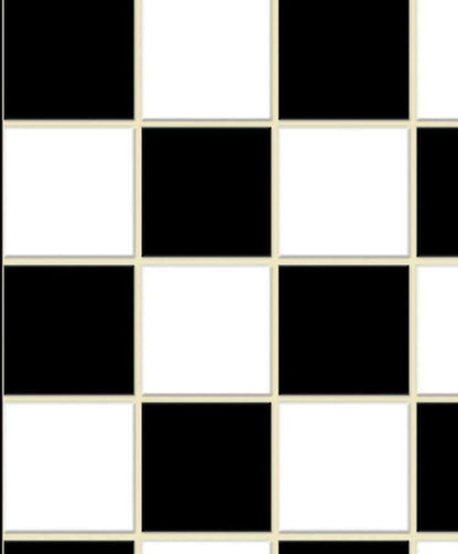 Melody Jane Dolls House Black & White Check Tile Sheet Miniature No Wax Flooring Card