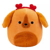 Squishmallows 8"" Valentines Finley The Dog, Medium, Brown
