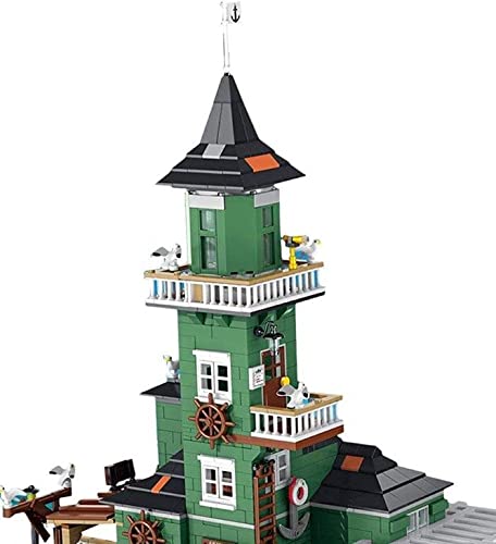 General Jim's Realistically Detailed Fisherman Harbortown Series City Modular Buildings 3452 Piece Three Level Lighthouse Construction Suite Building