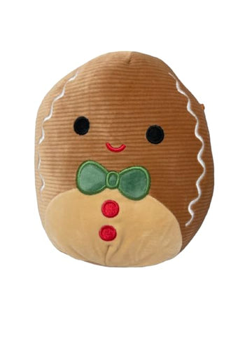 Squishmallows Official KellyToy Squisharoys Holiday Christmas 2023 - Soft Corduroy Fabric - Choose Character and Size (Jordan Gingerbread Boy, 8 Inch)