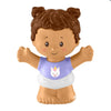 Replacement Part for Fisher-Price Little People Baby's Day Storybook Set - GVH64 ~ Replacement Twin Girl Figure ~ Purple Shirt with Unicorn ~ Brown