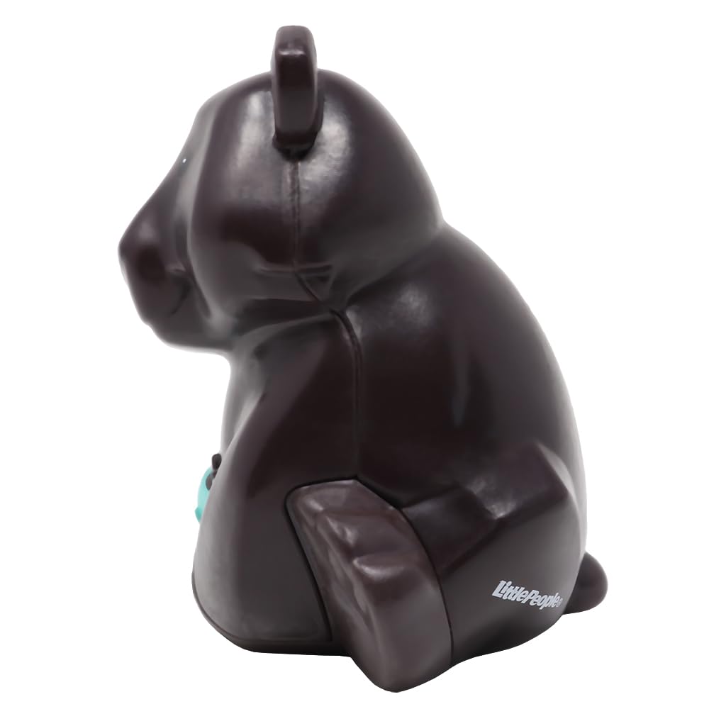 Fisher-Price Replacement Part for Collectible Little People Big ABC Animal Train Zoo Forest Playset HCL79 - Replacement Black Bear Figure Holding a