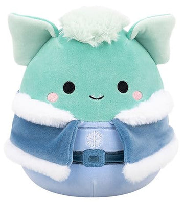 Squishmallows Troye the Teal Troll 7.5 Inch Plush Toy - Winter Holiday Outfit - Cute Collectible Plush Toy for Kids, Cute Plush Toy, Suitable