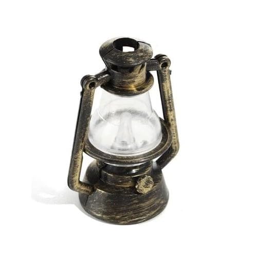 Bronze Color Miniature Lamps for Dollhouse, Doll House Retro Oil Lantern Dollhouse Accessories Scene Ornaments Miniature Scene Model Hurricane Lantern