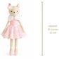 Inspired by Jewel Dixie the Deer Plush Doll | Handmade Stuffed Woodland Animal Toy for Kids & Young Girls | Cute Pink & White Nursery Decor