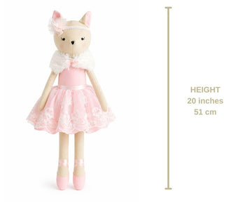 Inspired by Jewel Dixie the Deer Plush Doll | Handmade Stuffed Woodland Animal Toy for Kids & Young Girls | Cute Pink & White Nursery Decor