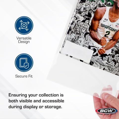 BCW Magazine Bags - 1 Pack of 100 | Acid-Free, Crystal Clear Polypropylene Sleeves for Archival-Quality Storage of Collectible Magazines | Protect and