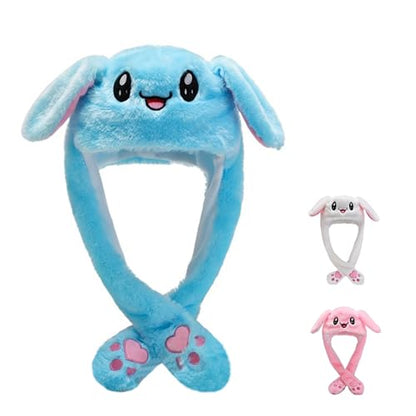 LYLPYHDP Bunny Hat, Funny Plush Bunny Hats, Plush Christmas Rabbit Hat, Party Cosplay Cute Animal Hats.