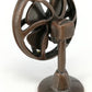 Tiosen Bronze Miniature Fan, 1/12 Scale Decoration, Home Outdoor Decoration Model Living Room Scene Craft Displays
