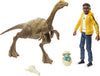 Mattel Jurassic World Toys Camp Cretaceous Darius and Gallimimus Human and Dino Pack with 2 Action Figures and 2 Accessories, Toy Gift Set and
