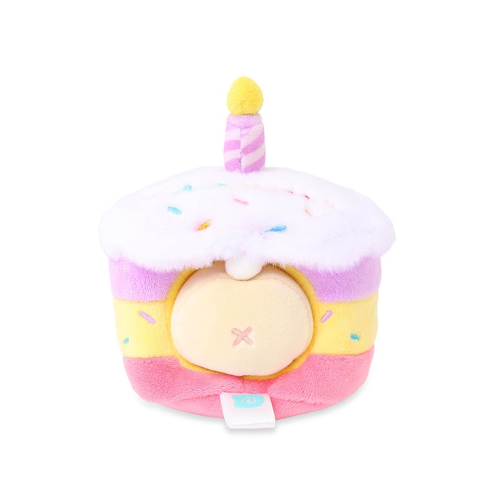 Anirollz Birthday Cake Oufitz Bunniroll Mini Plush - Soft & Cuddly Stuffed Bunny, Cute Collectible Gift for Plush Lovers, 4” Small & Adorable