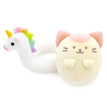Anirollz Stuffed Animal Plush Toy - 6" Small Floatie Doll |Soft, Squishy, Warm, Cute, Comfort, Safe | Birthday Pillow with Kawaii Kitty Cat on Unicorn