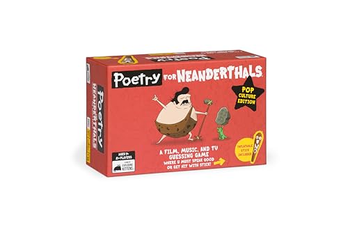 Poetry for Neanderthals: Pop Culture Edition by Exploding Kittens - 2+ Players - Ages 7+ - 15 Minutes to Play - Competitive Word Guessing Game - Party